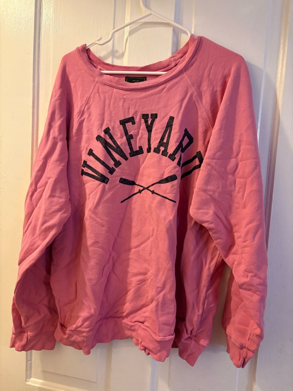 Vineyard Pink Logo Crew Sweatshirt